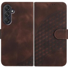 BDT Boutique Samsung Galaxy M55 Darbeye Deri Kılıf Için Flip Case Geometrik Desen (Yurt Dışından)