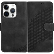 BDT Boutique IPhone 16 Için Flip Case Pro Max Flip Iş Geometrik Desen Manyetik (Yurt Dışından)