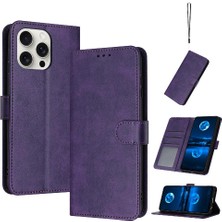 BDT Boutique Toka Pu Deri Saf Kart Yuvası ile IPhone 15 Pro Için Flip Case (Yurt Dışından)