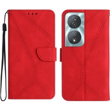 BDT Boutique Onur 90 Akıllı Dikiş Kabartmalı Deri Cüzdan Yüksek Tpu Pu Için Flip Case (Yurt Dışından)