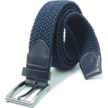 Derikem Elastik Örgü Kemer 3,5cm Lacivert Lastik Kemer