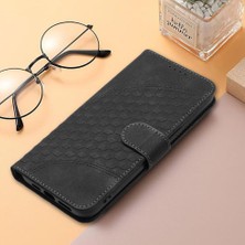 BDT Boutique Xiaomi Redmi 13 Için Flip Case Geometrik Desen Darbeye Deri Kılıf Pu (Yurt Dışından)