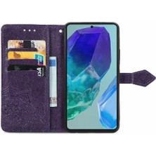 BDT Boutique Samsung Galaxy M55 Flip Kapak Için Flip Case Darbeye Deri Kılıf (Yurt Dışından)