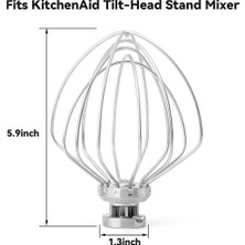 Qcuiil Kitchenaid Tezgah Mikseri Için Tel Kırbaç Eki Paslanmaz Çelik Tel Kırbaç Değiştirme Mutfak Yardım Için K45 Tezgah Mikserleri (Yurt Dışından)