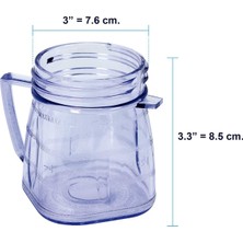 Qcuiil Oster Izer Için 2 Paket Yedek Parçalar 1 Bardak Mini Plastik Kavanozla Uyumlu Çoğu Blender Aksesuarları (Yurt Dışından)