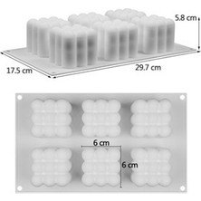 Cherish 3D Kalıp Silikon Pişirme Mousse Pastalar Kare Kabarcık Dıy Fırın Güvenli Yapışmaz Kek Tatlı Kalıpları Kek Tepsisi | Kek Kalıpları (Yurt Dışından)