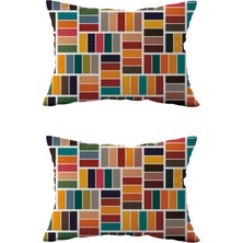 Evdek Çift Taraflı Dikdörtgen Kırlent Kılıf 2'li DS112