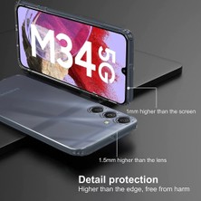 Galaxy M34 5g Uyumlu Anti Shock Kamera Korumalı Renksiz Şeffaf Lüx Case