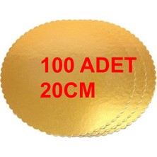 Maxi Turta Pasta Servis Altlığı Kalın Altın Gold (50 Veya 100) Adet x (18-20-22-24-26 Cm)