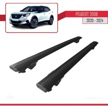 DBC Online Peugeot 2008 2020 ve Sonrası ile Uyumlu Hook Model Anahtar Kilitli Ara Atkı Tavan Barı Siyah