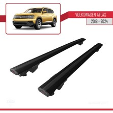 DBC Online Volkswagen Atlas 2018 ve Sonrası ile Uyumlu Hook Model Anahtar Kilitli Ara Atkı Tavan Barı Siyah