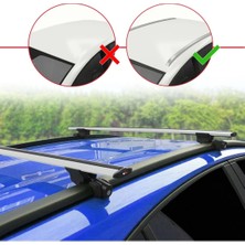 DBC Online Seat Leon Cupra St 2013-2020 Arası ile Uyumlu Hook Model Anahtar Kilitli Ara Atkı Tavan Barı Gri