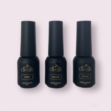 Cr-Oje Kalıcı Oje Protez Tırnak Top,coat,thin Base Coat,primer 3 Lü Set