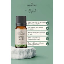 Monoville Tıbbi Nane Uçucu Yağı 10 ml % 100 Saf ve Doğal ( Peppermint Essential Oil )