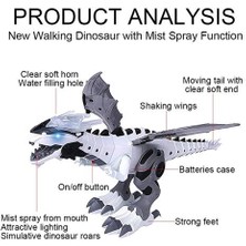 Jurassic Elektrikli Dinozorlar Model Oyuncaklar Yürüyüş Simülasyonu Sprey Alev Dinozor Robot ile Işık Ses Salıncak Dinozor Model Oyuncak | Elektronik Evcil Hayvanlar (Yurt Dışından)