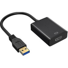 Hd 1080 P HDMI USB 3.0 Video Kablosu Adaptörü Dönüştürücü Fit Pc Dizüstü Hdtv LCD Tv (Yurt Dışından)