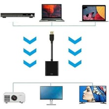 Hd 1080 P HDMI USB 3.0 Video Kablosu Adaptörü Dönüştürücü Fit Pc Dizüstü Hdtv LCD Tv (Yurt Dışından)