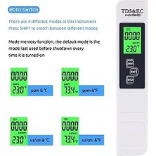 K3-In-1 Çok Fonksiyonlu Su Kalitesi Dedektörü Taşınabilir Tds Kalem Test Cihazı Ec Metre Doğru Su Kalitesi Ölçüm Aracı (Yurt Dışından)