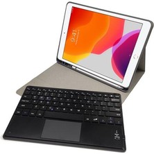 Qwerty Bluetooth Klavye Kılıf ipad 10.2 Hava 10.5 Pro 10.5 Kablosuz Klavye Deri Dokunma | Klavyeler (Pembe) (Yurt Dışından)