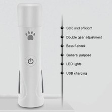 LED Petural Köpek Tırnak Öğütücü ve Clippers 3 Hız Şarj Edilebilir Elektrikli Pet Tırnak Giyotin Ağrısız Paws Bakım Kırpma Aracı | Köpek Tırnak Makası (Yurt Dışından)