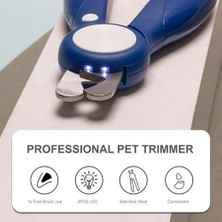 LED Işık ile Pet Tail Clippers Profesyonel Kedi Köpekler Düzeltici Pençeleri Makas Kesme Çiviler Evcil Hayvanlar Bakım Aracı | Köpek Tırnak Makası (Mavi) (Yurt Dışından)