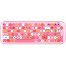 Qwert Kablosuz Klavye Mouse Combolar iPad Tabletler Için Bluetooth 5.0 Klavye 100 Tuşlar Retro Punk Keycaps 1600DPI Max Fare | Klavyeler (Yurt Dışından)