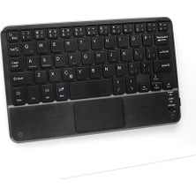 Qwerty 9 Inç Bluetooth Klavye Şarj Edilebilir Ultra Ince Kablosuz Klavye Tablet Klavye Için IPAD Ios Laptop Için Touchpad | Klavye (Yurt Dışından)