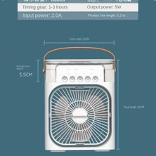 Soğutma Sessiz Sprey Küçük Fan, Küçük Taşınabilir Hava Soğutucu Plus Su Masaüstü Küçük Fan (Yurt Dışından)