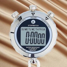 Lüks 1/100 Ikinci Centisecond Stopwatch Elektrolizle Tam Metal 2 Lap Bölünmüş Bellek Spor Chronograph Kronometre Alarm Ipi (Yurt Dışından)