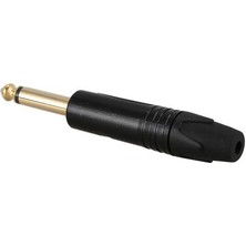 10 Adet Fiş Mono 6.35MM 6.5mm Stereo Jak Fişi Siyah-3 (Yurt Dışından)