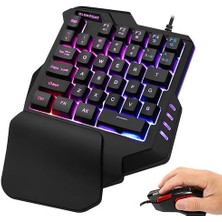 Mekanik Klavye Sol El Oyunu Tuş Takımı Mouse Oyun Için Lol Dota Pubg Oyunları Için (Yurt Dışından)