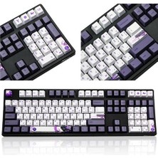 Qwert 112 Tuşlar Mor Datang Keycap Pbt Süblimasyon Keycaps Oem Profil Mekanik Klavye Keycap Çin Tarzı GK61 GK64 | Klavye (Yurt Dışından)