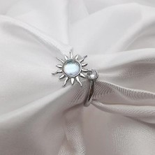 Bayanlar Anksiyete Yüzüğü Fidget Yüzük Ayçiçeği Spinner Yüzük Anksiyete Stres Giderici Için Fidget Yüzük Açık Ayarlanabilir Çiçek Ay Yıldız Figet Spinner Yüzük (Yurt Dışından)