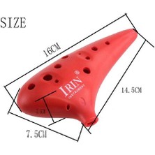 Ocarina 12 Buracos C Anahtar Ocarina 12 Delik Ocarina Flüt Orff Aletleri Çocuklar Için Müzik Aletleri | Ocarina (Kırmızı) (Yurt Dışından)