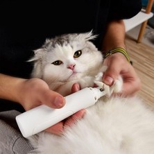 Pet Kedi Köpek USB Şarj Tırnak Kalemtıraş Otomatik Temizleme Manikür Tırnak Parlatıcı Beyaz Pet Nail Art Araçları | Köpek Tırnak Makası (Yurt Dışından)