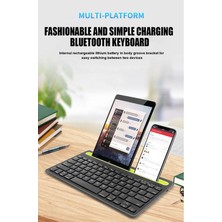 Qwert Kablosuz Çift Bağlantı Ipad Bluetooth Klavye Pc Laptop Klavye Touchpad iPhone Samsung Xiaomi Tablet Cep Telefonu Bilgisayar | Klavyeler (Yurt Dışından)