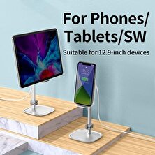 15 W Kablosuz Şarj Standı iphone Samsung Xiaomi Ayarlanabilir Tablet Standı Masaüstü Mobil Telefon Tutucu Ipad Pro Hava Için | Kablosuz Şarj (Yurt Dışından)