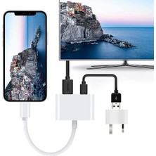 HDMI Adaptörü, Iphone 1080P Lightning Dijital Av Adaptörü Için HDMI Adaptörü, Iphone ve Ipa Için HDMI Sync Ekran HDMI Konektörü (Yurt Dışından)