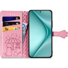 YH Market Huawei Pura 70 Pro Için Flip Case Kısa Kayış Karikatür Hayvanlar Darbeye (Yurt Dışından)