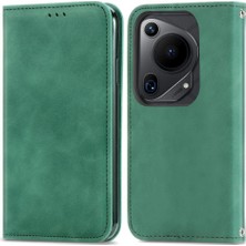 YH Market Huawei Pura 70 Ultra Darbeye Deri Kılıf Için Flip Case Basit Flip (Yurt Dışından)