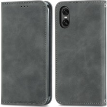 YH Market Sony Xperia 10 Vı Için Flip Case Cüzdan Basit Iş Deri Kılıf Flip (Yurt Dışından)