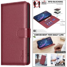 YH Market Oppo Oppo 11F 5g Rfıd Engelleme Kart Tutucu Kickstand Pu Için Flip Case (Yurt Dışından)