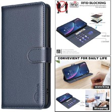 YH Market Oppo Oppo 11F 5g Rfıd Engelleme Kart Tutucu Kickstand Pu Için Flip Case (Yurt Dışından)