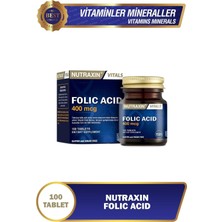 Nutraxin Folic Acid 400 Mcg 100 Tablet 2'li