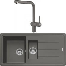 Franke Basis Bfg 651 Stone Grey Granit Eviye-Active Plus Doccia 2.0 Batarya Seti