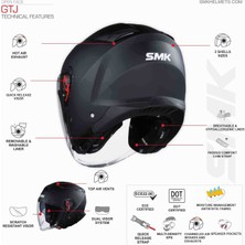 Smk Gtj Escape GL236 Kırmızı Güvenli Açık Kask