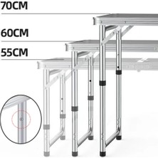 Funky Chairs Tabureli Katlanabilir Piknik Masası Seti -Gri