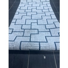 Merinos Kaymaz Taban Yıkanabilir Kesme Yolluk Mavi