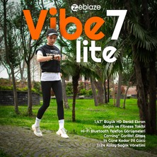 Zeblaze Vibe 7 Lite Black Akıllı Saat - Siyah, SpO2 (Kan oksijeni) İzleme, Uyku İzleme, Suya Dayanıklı, Çoklu Spor Modları