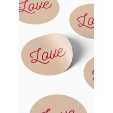 No1 27'li Pure Love Seri Sticker - Pudra - 6x6 Cm